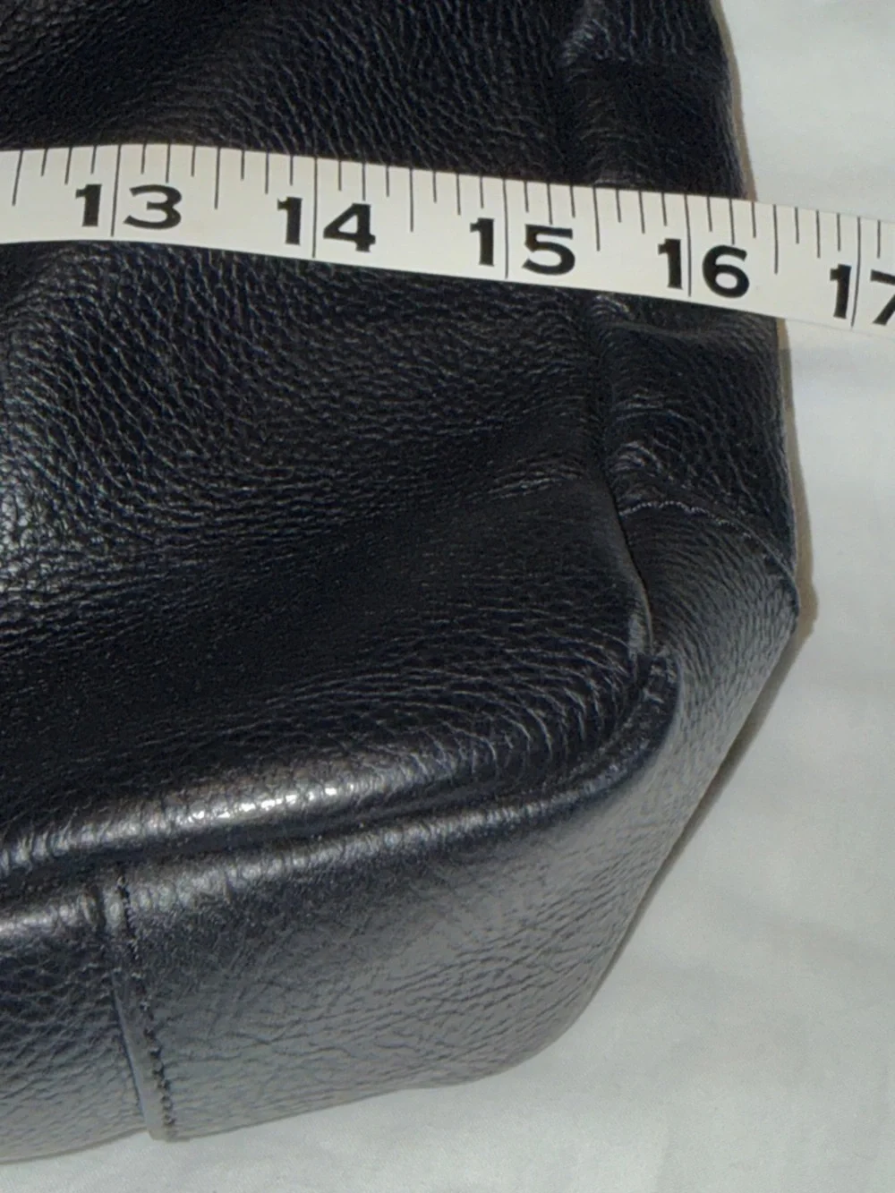 Fossil Black Pebble Leather soft-side Briefcase Computer Bag EUC